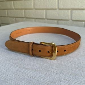 Martin Dingman Camel Brown Leather Belt